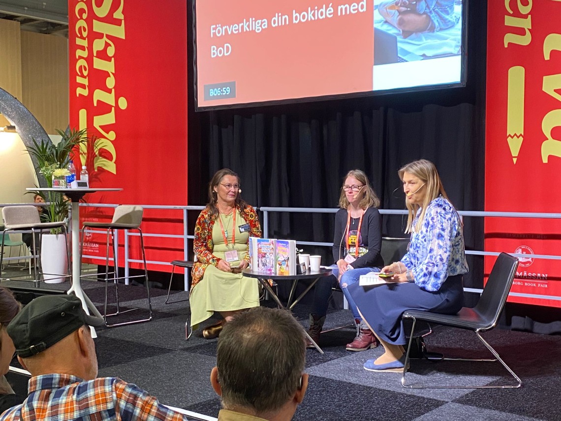 Jeanette Niemi, Linda Reumann, Jenny Hansson skrivas scen bokmässan 2024